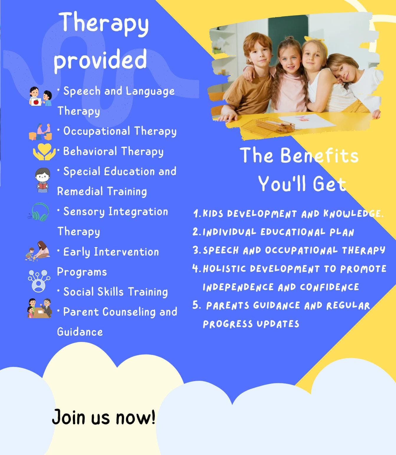 Therapies & Benefits Flyer (Back)